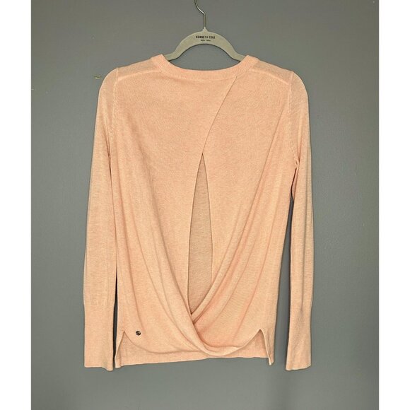 Lululemon Bring It Backbend Sweater Womens 4 Small Pink Open Back Drape Boolux - Picture 5 of 11